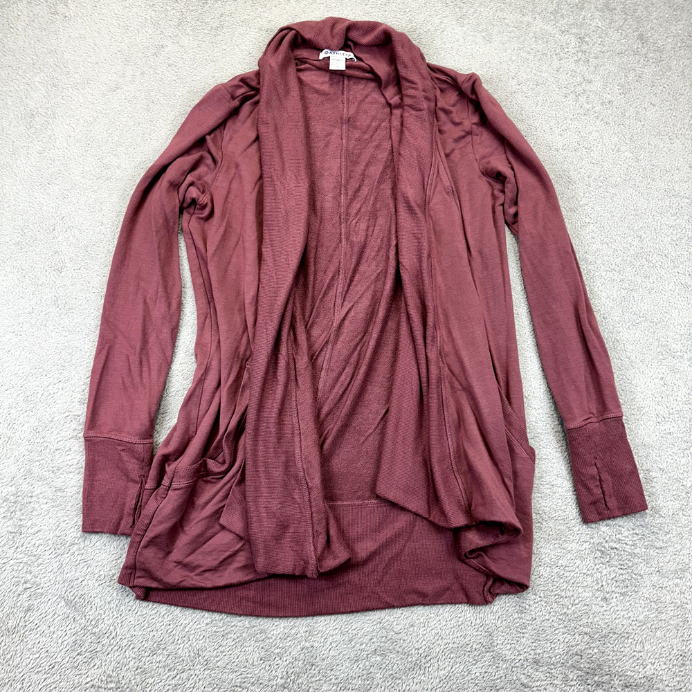 Athleta Womens S Cardigan Pranayama Restore Wrap Long Sleeve Sweater Pink